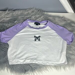 Streetwear Society Lavender and White Tee